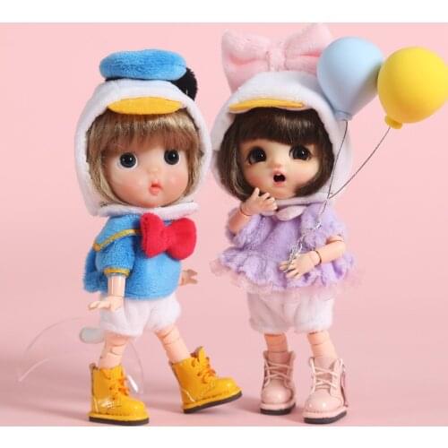 New 3pcs=shirt+underwear+Hat Duck Outfit Doll Clothes for ob11,obitsu11,Molly, 1/12bjd doll clothing accessories