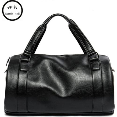 New Arrival PU Leather Drums Handbags For Men Large-Capacity Portable Shoulder Bag Mens Travel Bags Woman Crossbody Package