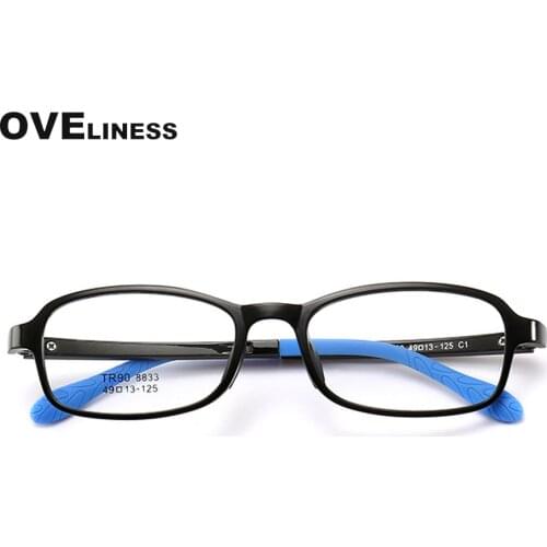 Myopia Optical Children Glasses Frame boy girl Solid TR90 Diopter Transparent Prescription Kids Glasses Flexible Soft Eyewear