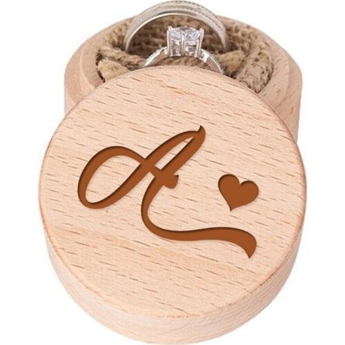 Custom Initial Ring Box Monogram Engagement Ring Box Anniversary Gift Wood Ring Boxes Wooden Keepsake Box 21st Birthday Gift