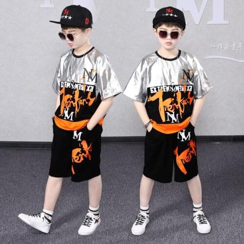 4-14 Years Summer Boy Clothing Set 2021 New Fashion Casual Active T-shirt+ Pant Kid Children Boy Teenager Clothing