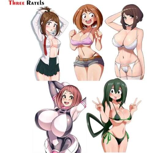 Three Ratels F637 Uraraka Ochako Boku No Hero Academia Anti Scratch Film Car Sticker With Waterproof Protection Sexy Girl Decal