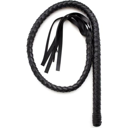 120cm PVC Leather Horse Whip Spanking Paddle Adult Game Bondage Restraint Flirting Erotic Product Fetish S&M Bdsm Tool Sex Toys