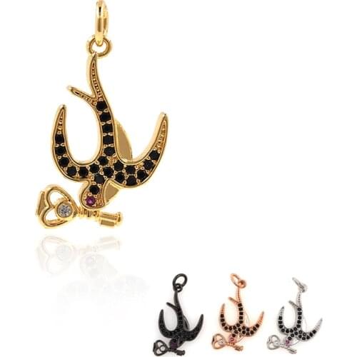 Swallow Pendant Peace Dove Charm Fashion Exquisite Animal Necklace DIY Jewelry Bracelet Earring Accessories