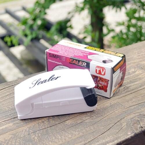 Portable Heat Sealer Electric Household Hand Press Food Sealer Plastic Bag Packaging Machine With Magnetic Base Organize