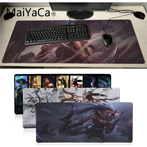 MaiYaCa Akali Blood Moon Wallpapers Rubber Pad to Mouse Game Gaming Mouse Pad Large Deak Mat 900x400mm for overwatch/cs go