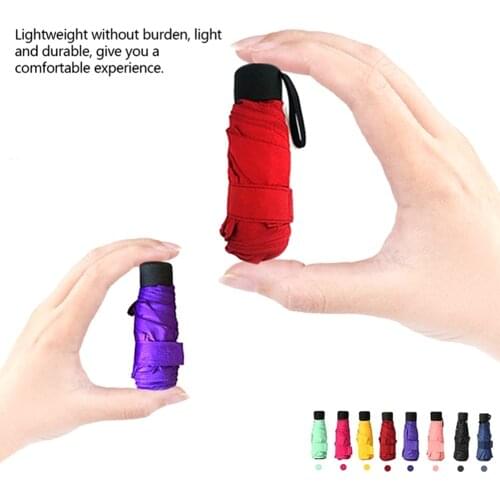 Foldable Umbrella Mini Umbrella Candy Color Traveling Rain Gear Rainy Day Pocket Umbrella Mini Folding Sun Umbrellas Travel Umbr