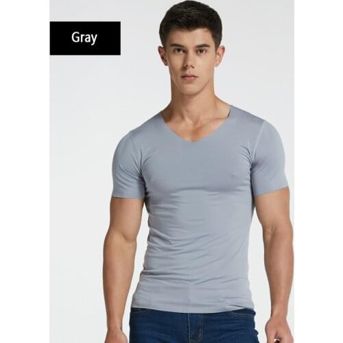 Sports mens clothing running fitness Mens Summer Casual Mens seamless short T-shirt Fitness Sport Fast-Dry Breathable Top