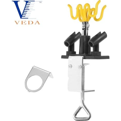 Universal Clamp-on Airbrush Gun Support Holder Holding 4 Clamp-On Mount Table Bench Station Gravity Stand Kit for Air Brush