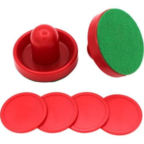 Air Hockey Replacement Pucks and Pusher Set Air Hockey Plastic Accessories for Game Tables