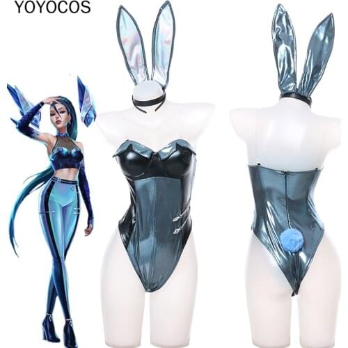 YOYOCOS KDA Kaisa Bunny Cosplay Costume Fashion New Sexy Bodysuit Suit Bunny Version ALL OUT Game Cosplay Outfit
