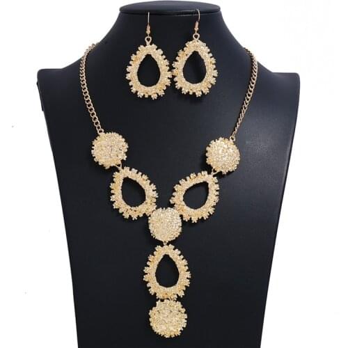 LZHLQ 2020 Hallows Day Fashion Hollow Necklace Colar Vintage Bohemian Ethnic Choker Maxi Statement Necklace Women Jewelry Sets