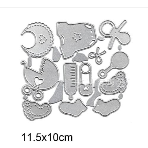 12 PCS/Set Cute Baby Suit Chrildrens Day Metal Cutting Dies Knife mold cutter DIY Scrapbook Paper Photo Craft Template Dies