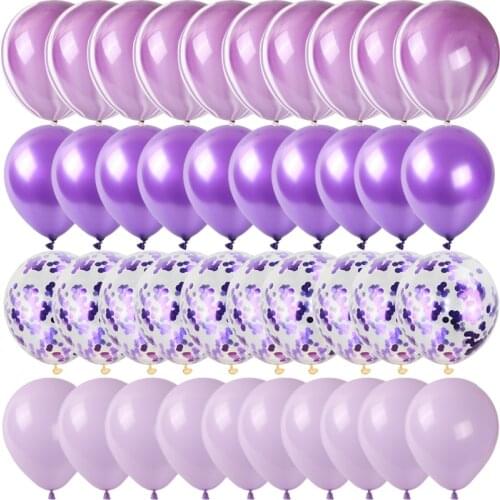 40pcs/set Purple Confetti Agate Latex Balloons 12inch Macaron Balloons Birthday Party Wedding Decoration baby shower Balloon