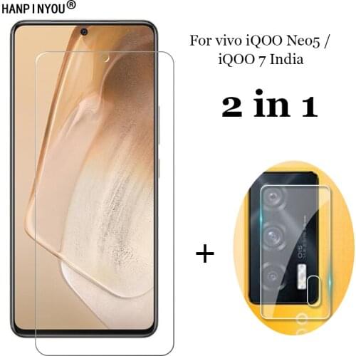 2-in-1 For vivo iQOO Neo5 / 7 India Camera 9H Hardness Lens Protection Film + Front Clear Tempered Glass Screen Protector