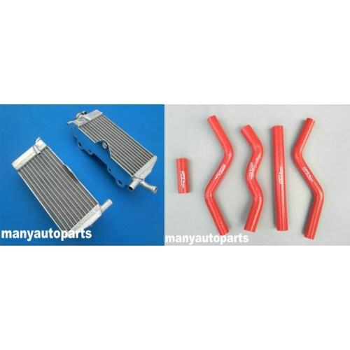 Aluminum radiator with red hose FOR Honda 2-stroke CR 125 R CR125R CR125 CR 125R 1989 89