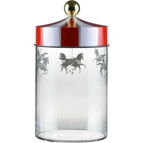 Food Storage Jar Moisture-Proof Sealed Glass Tank Cookie Snack Coffee Beans Storage Tank Creative Carousel Glass Food Bottle