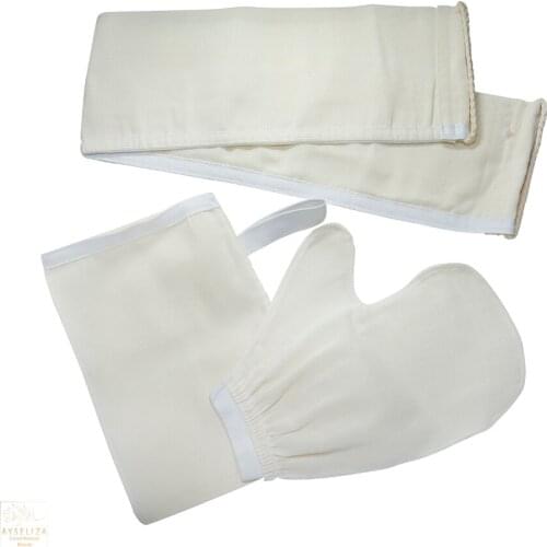White Cocoon Silk Exfoliating Glove Mitt By Ayseliza Bath And Beauty Store Turkish Silk Exfoliating Mitt Scrubbing Dead Skin