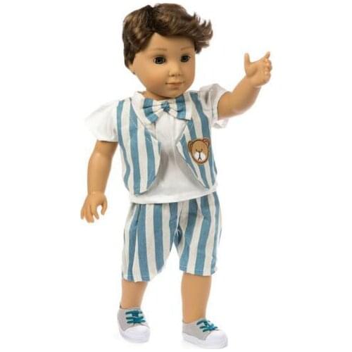 One pieces dress for 43cm baby doll 18 inch girl doll purple flower lace dress set