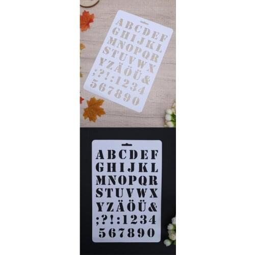 DIY Craft Number Layering Stencils for Walls Painting Drawing Scrapbooking Stamp Photoalbum Decor Embossing Plastic Pochoir Card