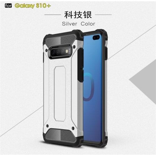 For Cases Samsung Galaxy S10 Plus Cover Anti-knock Soft Silicone + Hard Plastic Back Case For Samsung S10 Plus Phone Shell