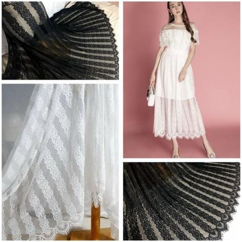 GLace 3M/Lot High Quality Heavy Bone Line Lace Fabric Fabric DIY Sewing Material Wedding Curtain Decoration TX658
