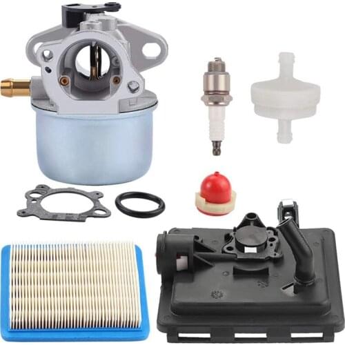 799868 Carburetor with 496116 795259 Air Filter Base Compatible with 124L02 124T02 124T05 124T07 Carb Engines