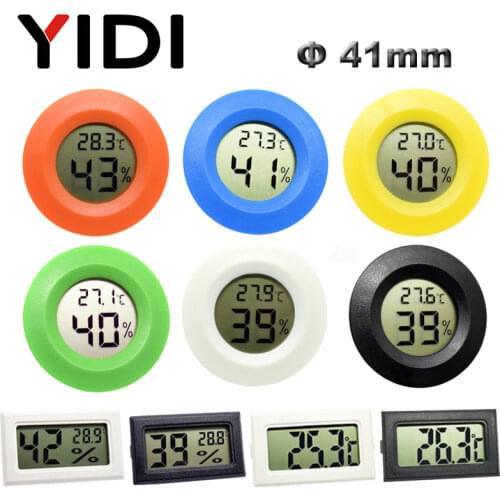 Mini Digital LCD Thermometer Hygrometer Gauge Freezer Tester Temperature Sensor Humidity Meter Detector Monitor Indoor Pet Car