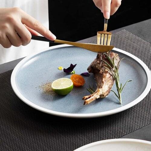 Nordic color western food dishes restaurant set net celebrity steak dessert plate hotel set pasta plate