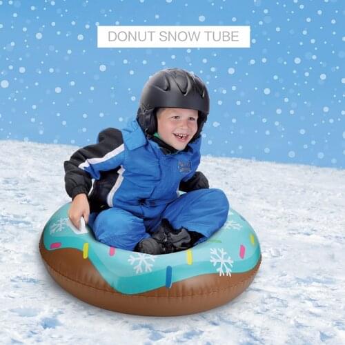 New Snow Toy Winter Inflatable Ski Circle Ski Circle With Handle Durable Children Adult Snow Tube Skiing Thickened Floated Sled