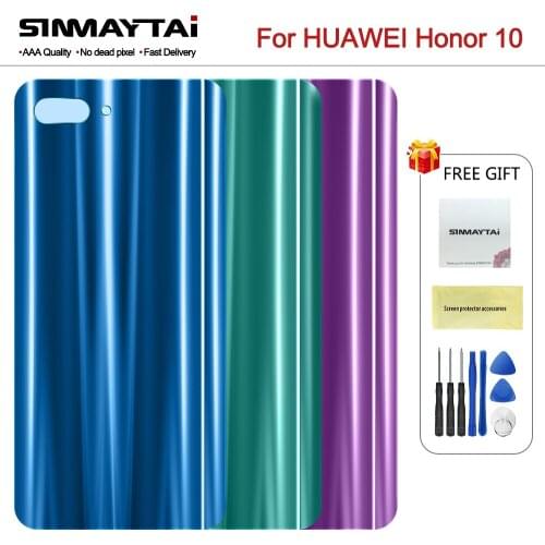 100% New Back Glass Battery Cover Rear Door For Huawei Honor 10 Battery Cover Housing Panel for Honor 10 Back Case Replacement