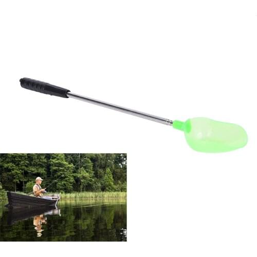 Sturdy Plastic Bait Casting Scoop for Feeding Particles Boilies Carp Fishing Fish Bait Tool 33g/67g Thread Toss Throw Spoon1PCS