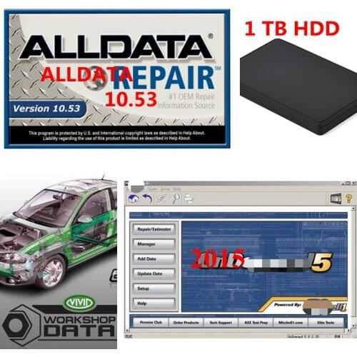 Alldata 10.53v Auto Repair Software Mit/Chell Od5 M.Itchell On-Demand Elsa ET.KA Vivid Workshop All Data Software 1TB HDD 2021