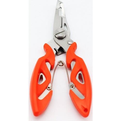 Factory direct selling multi-functional curved nose fishing tongs stainless steel fishing scissors Dali horse fish line