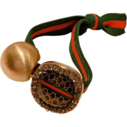 Fashion New Style Hot Selling Hair Band Korean Style Acrylic Ball Crystal Hair Rope High Elastic Hair Rings Headpiece Women Girl