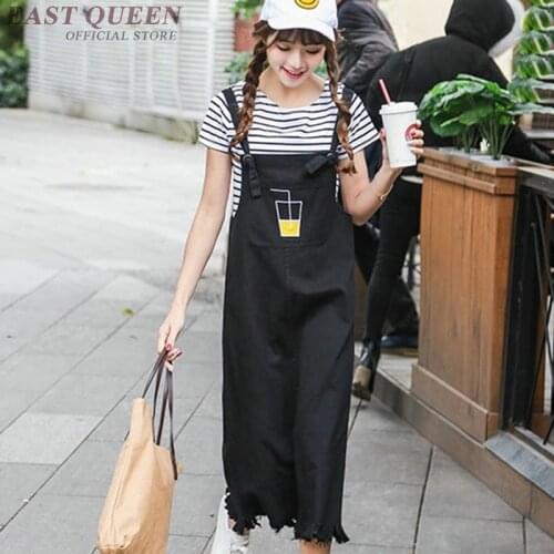 Denim sundress winter pinafore dress female ladies jean dresses women 2018 sleeveless pinafore woman winter dress 2018 KK2058