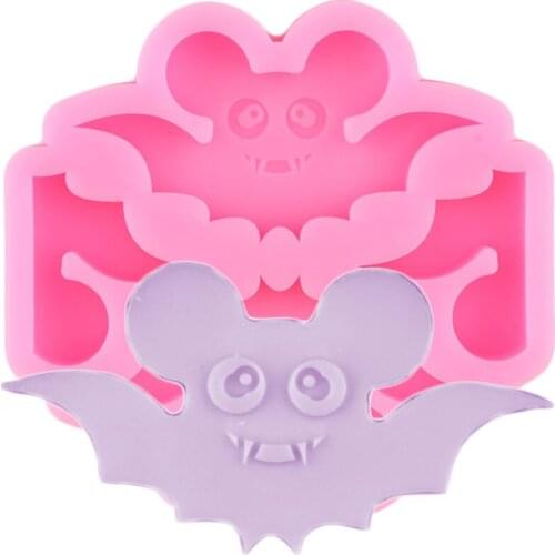 Disney Mickey Bat Straw Topper Silicone Mold Baby Party Candy Chocolate Fondant Cake Decorating Tools Keychain Epoxy Resin Mould