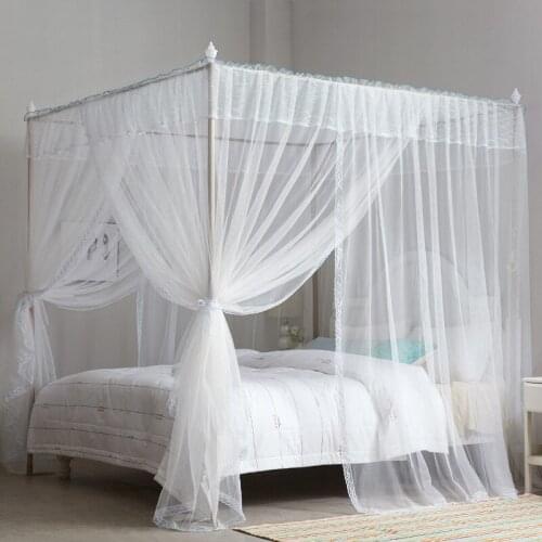 1.2/1.5/1.8/2.0m Lace palace Mosquito Nets Three-Door Floor-To-Ceiling Household Bed Curtains Home Decoration