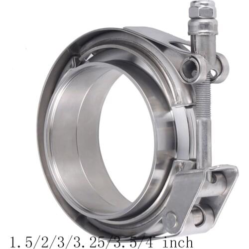1.5/2/3/3.25/3.5/4 inch Male Female Flange Exhaust V Band Clamp Flange Kit Quick Release Clamp For Turbo Exhaust Pipes Clamp
