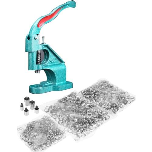 1Set Hand Press Grommet Eyelet Machine Arts Crafts Sewing Supplies with 3 Dies +3000pcs Grommets 6mm 10mm 12mm