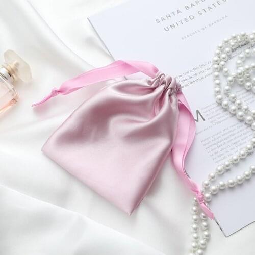 1pc Imitated Silk Carrying Bag Pouch for Eye Cover Sleep Mask Sleeping Padded Shade Patch Eyemask Travel Eyepatch Earphone