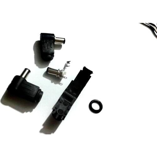 100pcs DC Power Plug 2.1mm X 5.5mm Right Angled Jack Solder