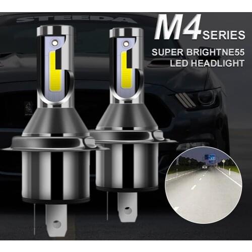 2pcs NEW Car M4 H4 LED Headlights 9003 HB2 Car LED Headlight Bulbs High Brightness 36W 7200LM 6000K White Headlights Hi/Lo Beam
