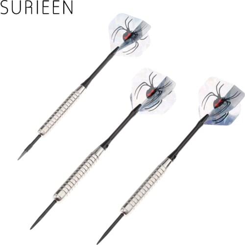 3 Pcs 22g Steel Needle Tip Darts Steel Point Dart Set - 2BA Screw Thread Aluminium Shafts & Barrel & Standard Shape Dart Flights