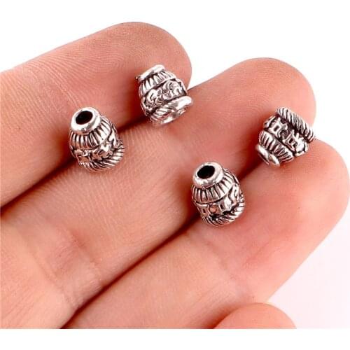 30pcs Necklace Cord Tips Antique Silver Plated Geometric Cone Beads Caps End Caps For Jewelry Making DIY Accessories 23503