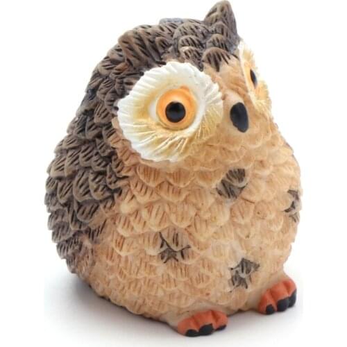 4pcs Cute Owl Mini Dollhouse Bonsai Craft Garden Ornament DIY Plant Pots Fairy Garden