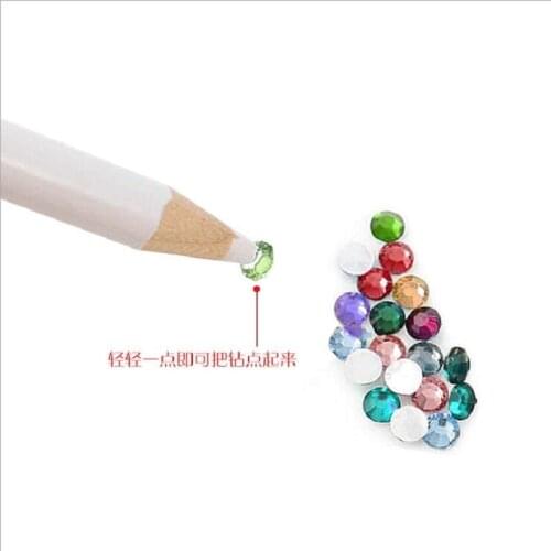 Free Shipping 5/10pcs/packsDIY Nail Art Rhinestones Gems Picking Crystal Dotting Tool Pick Up RhinestoneClothing Decoration Tool