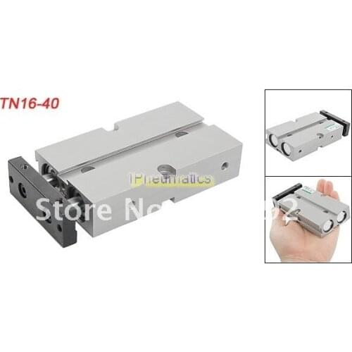 Free Shipping TN16-40 Double Lever 16mm Bore 40mm Stroke Twin Rod Air Cylinder