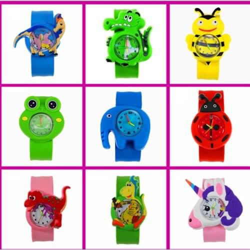Children Watch 10 Different New Styles of 3D Dinosaur Toy Kids Watch Boys Silicone Quartz Watch for Girls Clock Drop Shipping