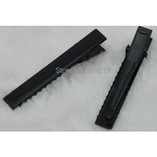 55 mm Black Metal Alligator Hair Clip Pin Wedding 50 pcs DZ02